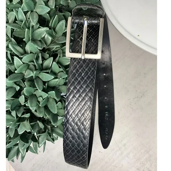 Vintage Bullock & Jones handmade men's leather black belt 36" handmade in Spain - Picture 4 of 8